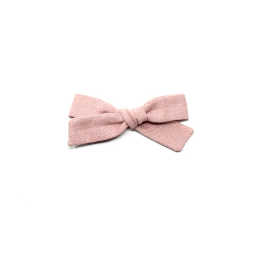 Petite Pigtail Bow | Dusky Pink