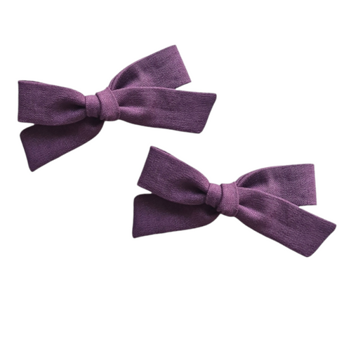 Regular Pigtail Bow Set | Mulberry