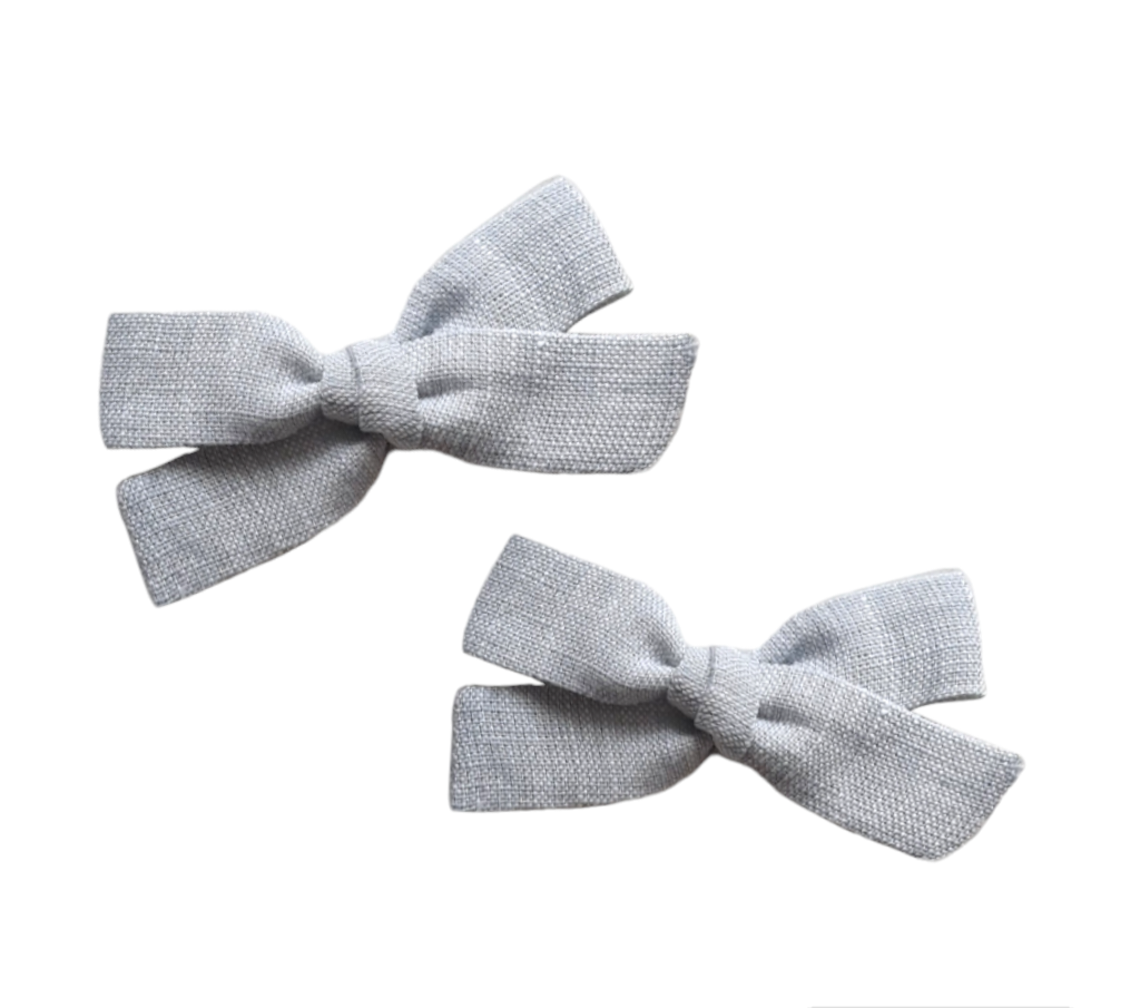 Petite Pigtail Bow Set | Icy Sage