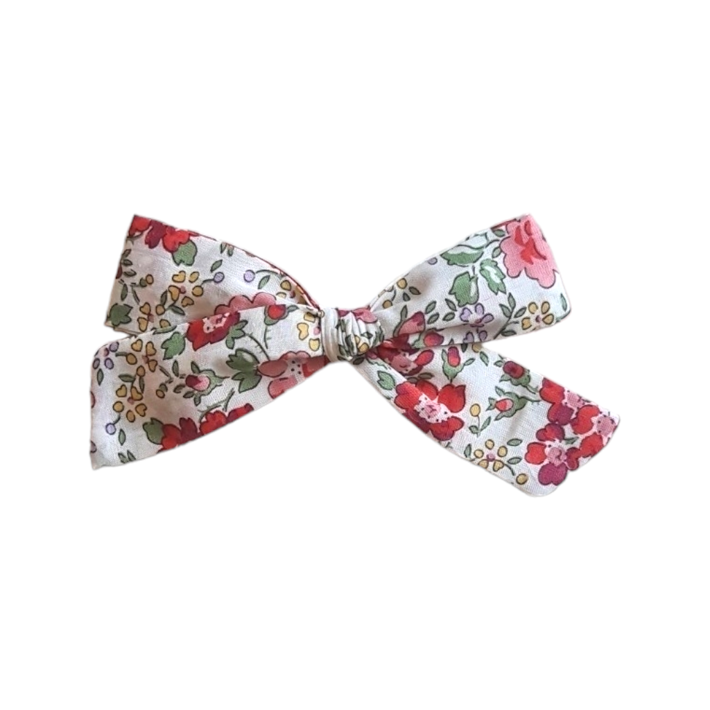 Regular Pigtail Bow | Red Roses