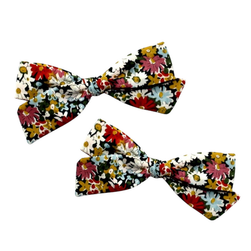 Regular Pigtail Bow Set | Dahlia