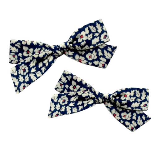 Regular Pigtail Bow Set | Blue Piper