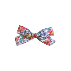 Petite Pigtail Bow | Red Roses