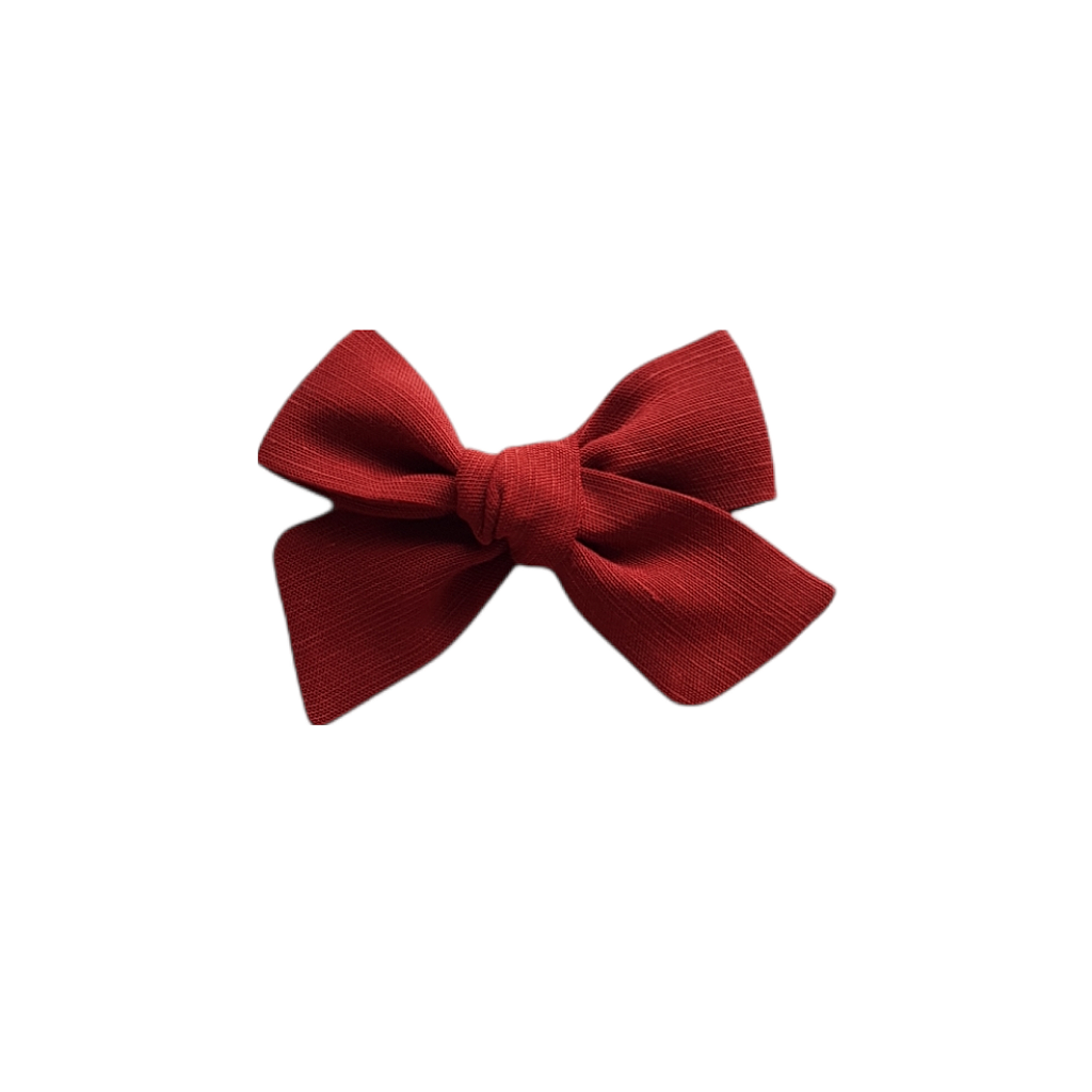 Mini Pinwheel Bow | Amber Red