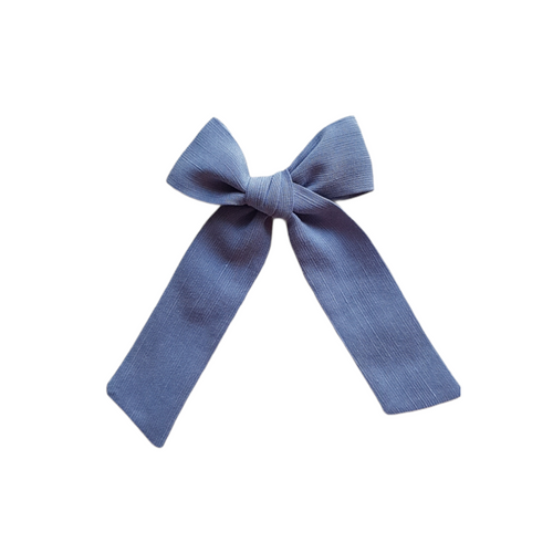 Petite Ribbon Bow // Cornflower Blue Headband