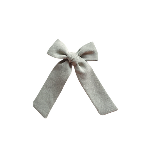 Long Pigtail Bow | Sage