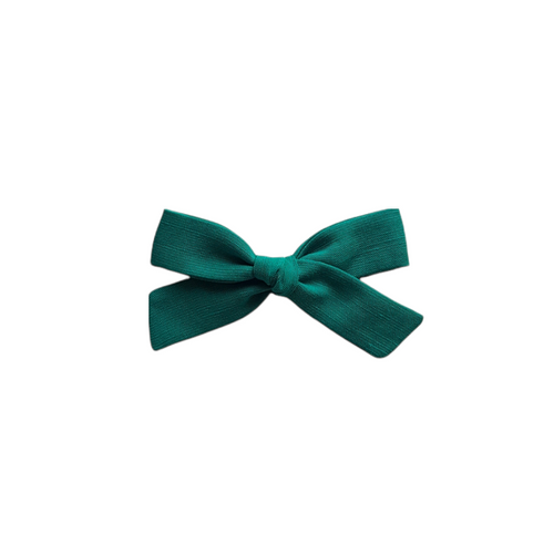 Petite Pigtail Bow | Emerald