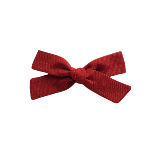 Regular Pigtail Bow | Amber Red