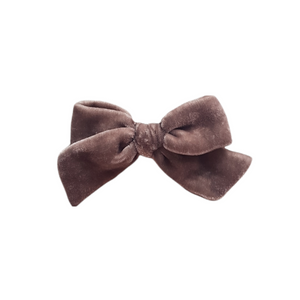 Medium Silk Velvet Bow | Truffle