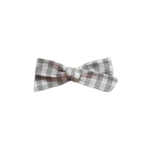 Petite Pigtail Bow | Sage Gingham