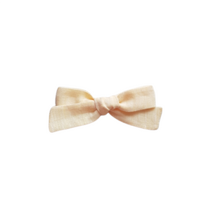 Petite Pigtail Bow | Soft Yellow