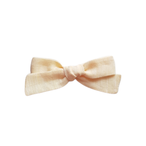 Regular Pigtail Bow | Soft Yellow