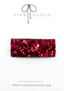 Glitter Snap Clips | Ruby Red