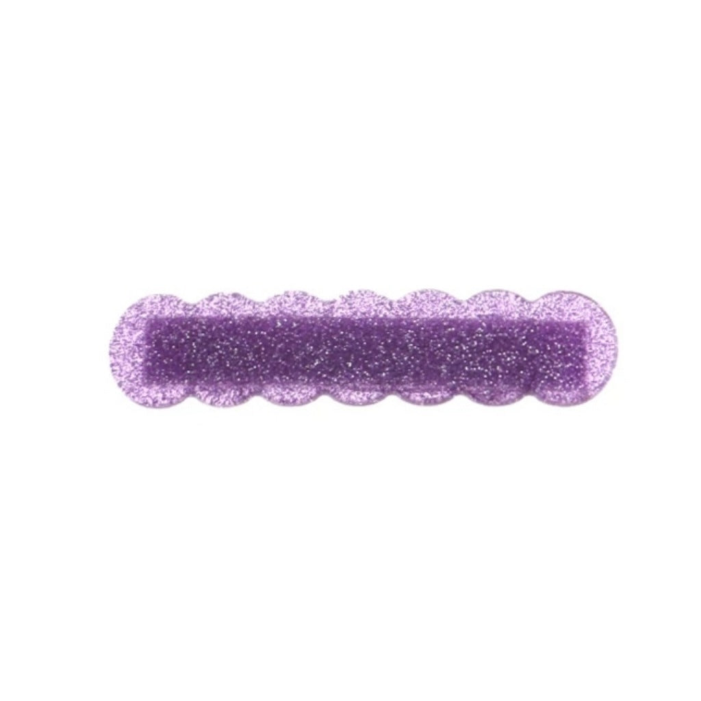 Scallop Clip | Purple Glitter