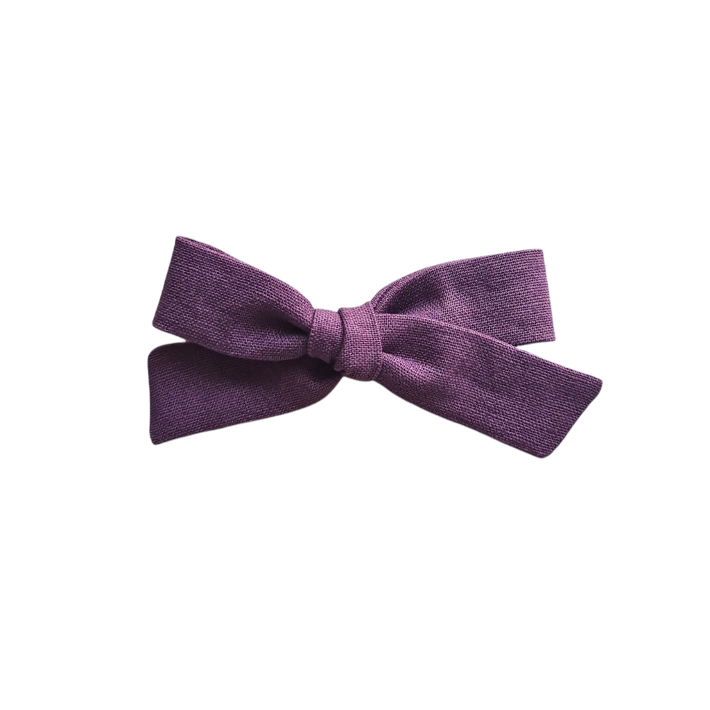 Regular Pigtail Bow | Mulberry