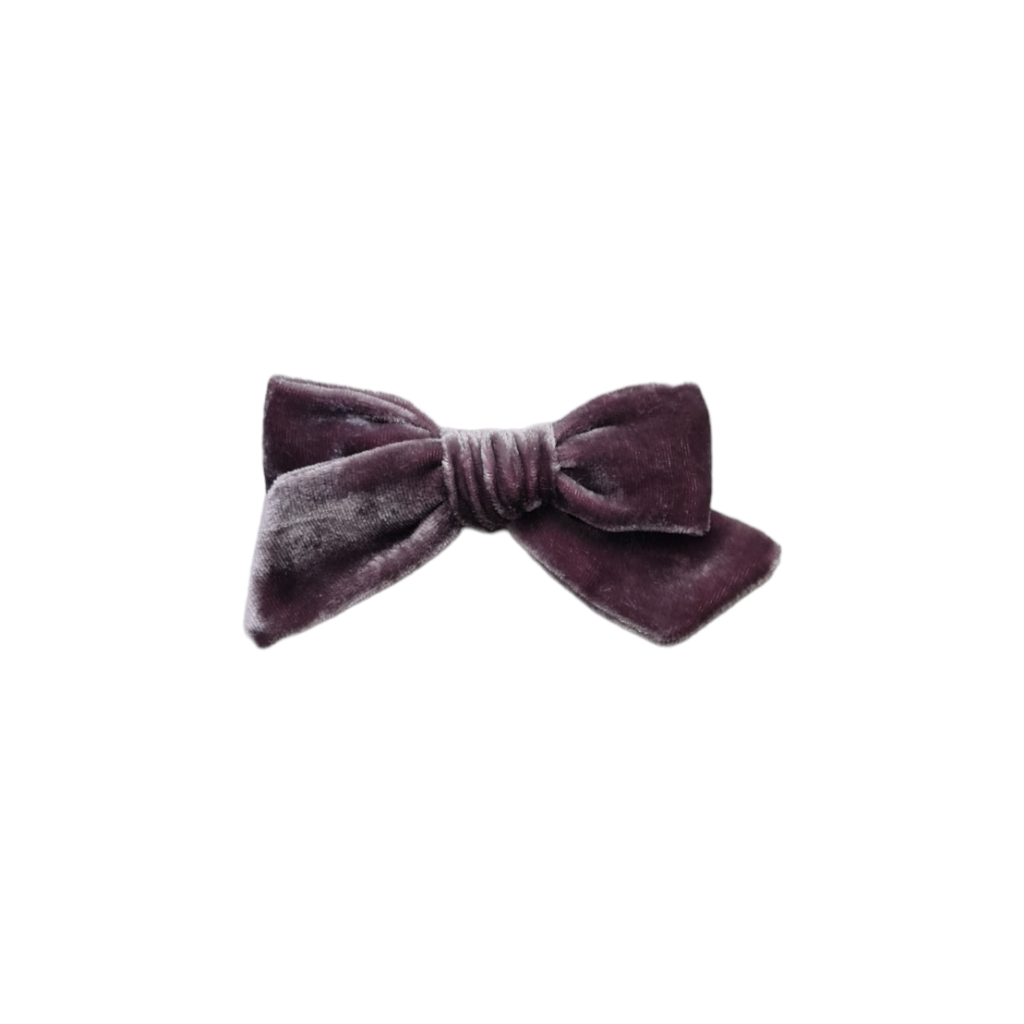 Petite Silk Velvet Bow | Mauve