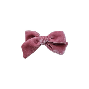 Petite Silk Velvet Bow | Rose Pink