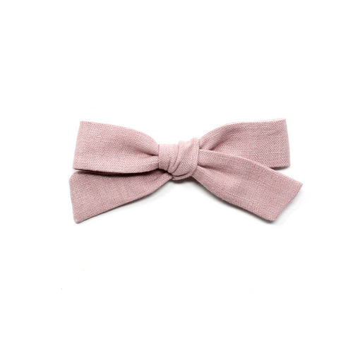 Regular Pigtail Bow Set | Dusky Pink